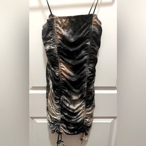 Ruched Tie dye fashion nova stretch dress
